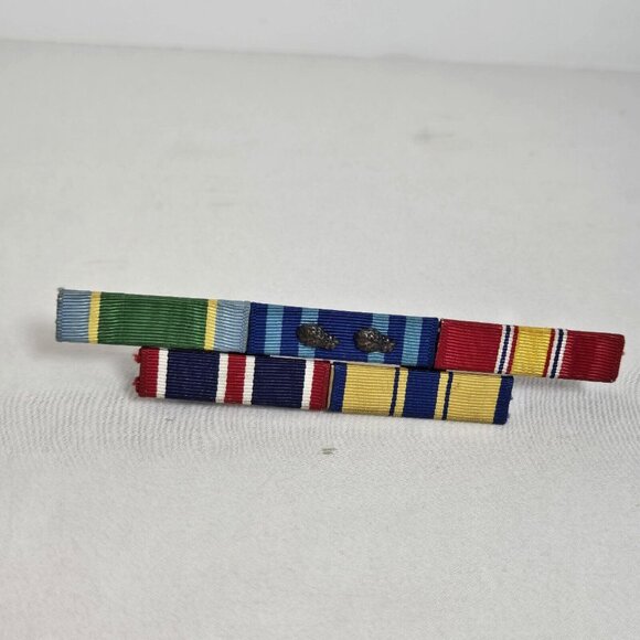 U.S. Air Force USAF 11 Ribbon Bar‎ Rack  6 National Defense Bronze Medals PINS - Picture 11 of 16